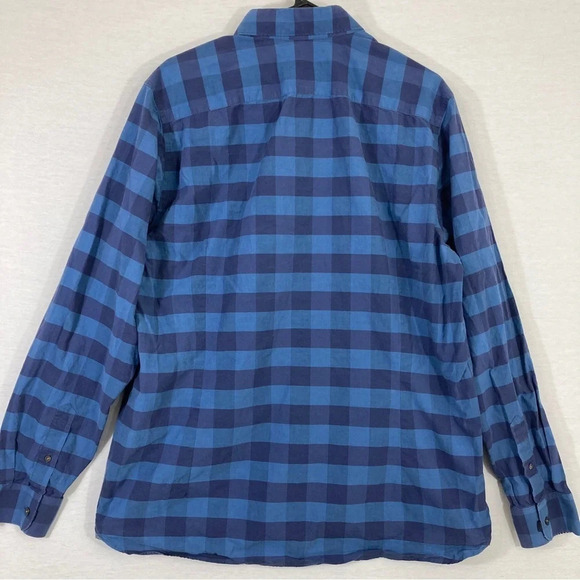 Ted Baker Blue Plaid Long Sleeve Button Down size Large - Picture 9 of 10